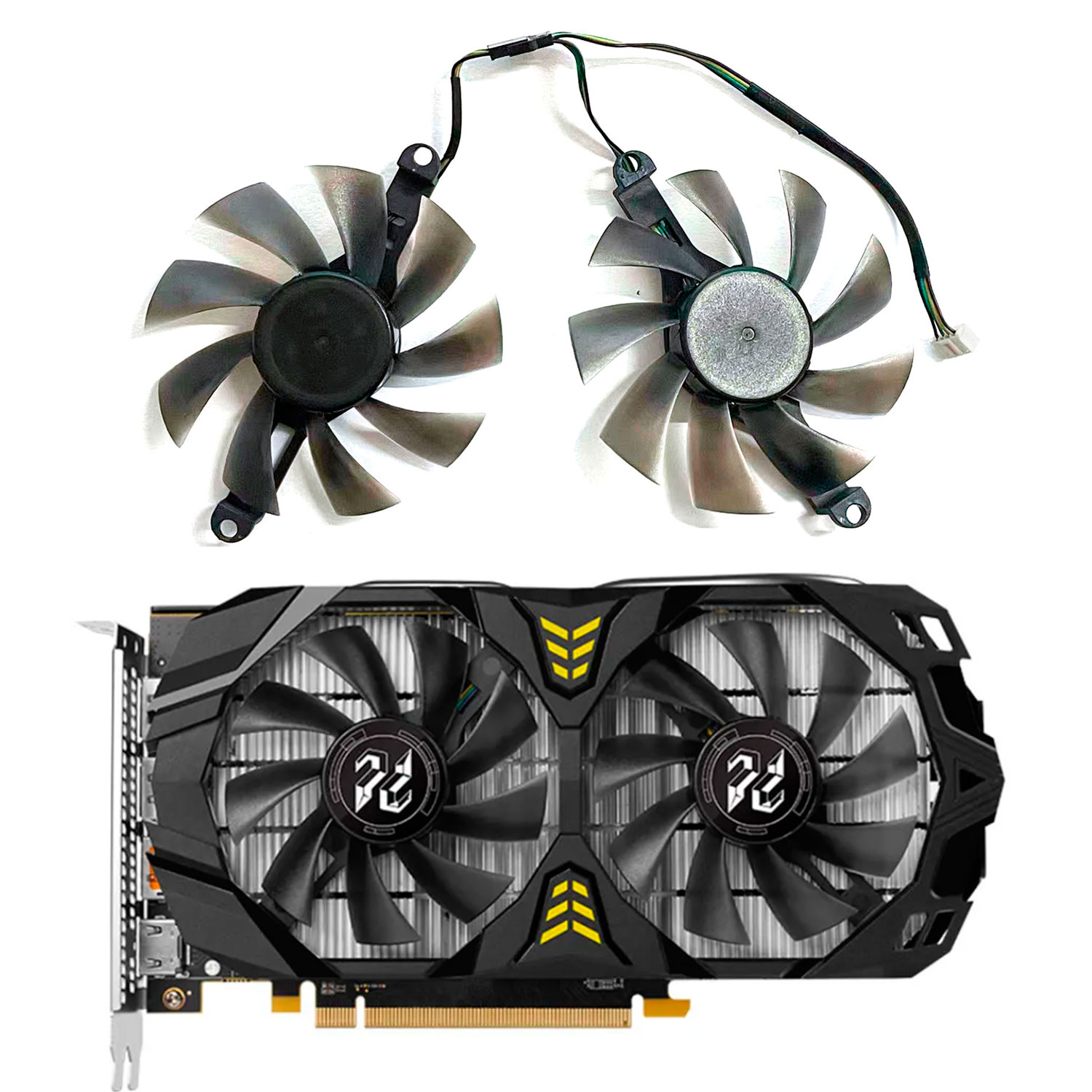 جديد GPU مروحة 4PIN 85 مللي مت - مراجعة Rx 580 8Gb 2048Sp Gpu وسعره