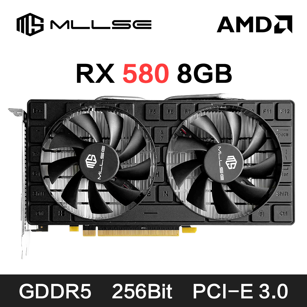 بطاقة رسومات MLLSE AMD RX 580  - مراجعة Rx 580 8Gb 2048Sp Gpu وسعره